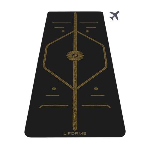 Liforme Black & Gold Reise Yogamatte