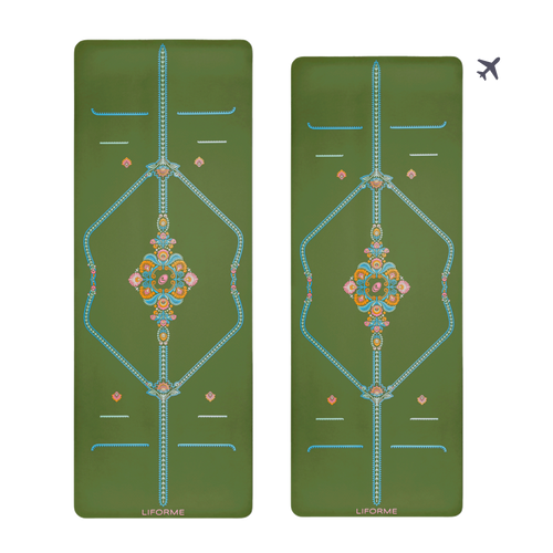 Liforme Mindful Garden Yogamatte & Reisematte Bündel